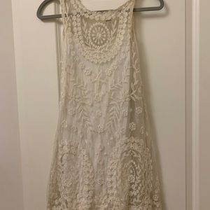 Lace dress with slip